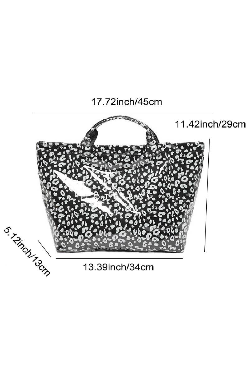 Leopard Print Pvc The Tote Bag