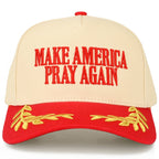 C.C MAKE AMERICA PRAY AGAIN Letter on Two Tone Trucker Hat