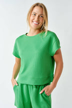 Luxe Sand Wash Rib Classic Tee Set