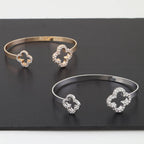 Bejeweled Open Clover Bracelet