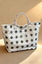 LAS Polka Dot Durable Waterproof PVC Tote Bag