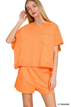 Exposed Seam Boxy Top N Shorts Set