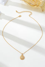 Pearl-Accented Shell Pendant Necklace | 80N92915