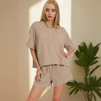 Rib Tee & Shorts 2pc Set