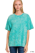 `Vintage Wash Oversize Cotton Tee