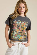 Puff' Wild West Cowboy Graphic S/S Seamless Faux Crop
