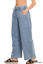 Barrel Leg Washed Sweatpants w/ Pockets