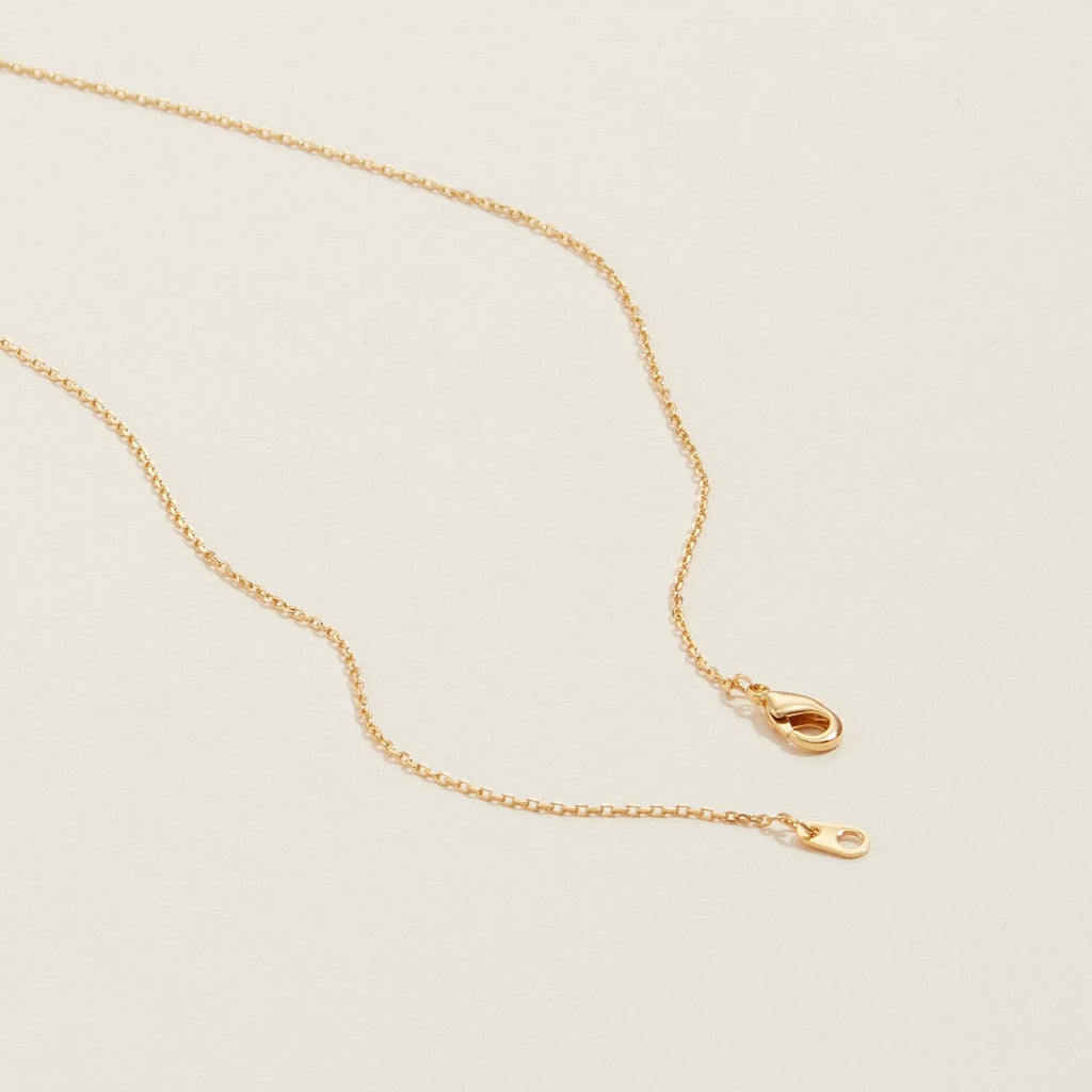 18K Gold Dipped CZ Sideways Cross Necklace