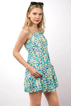 Multi Color Printed Summer Mini Dress