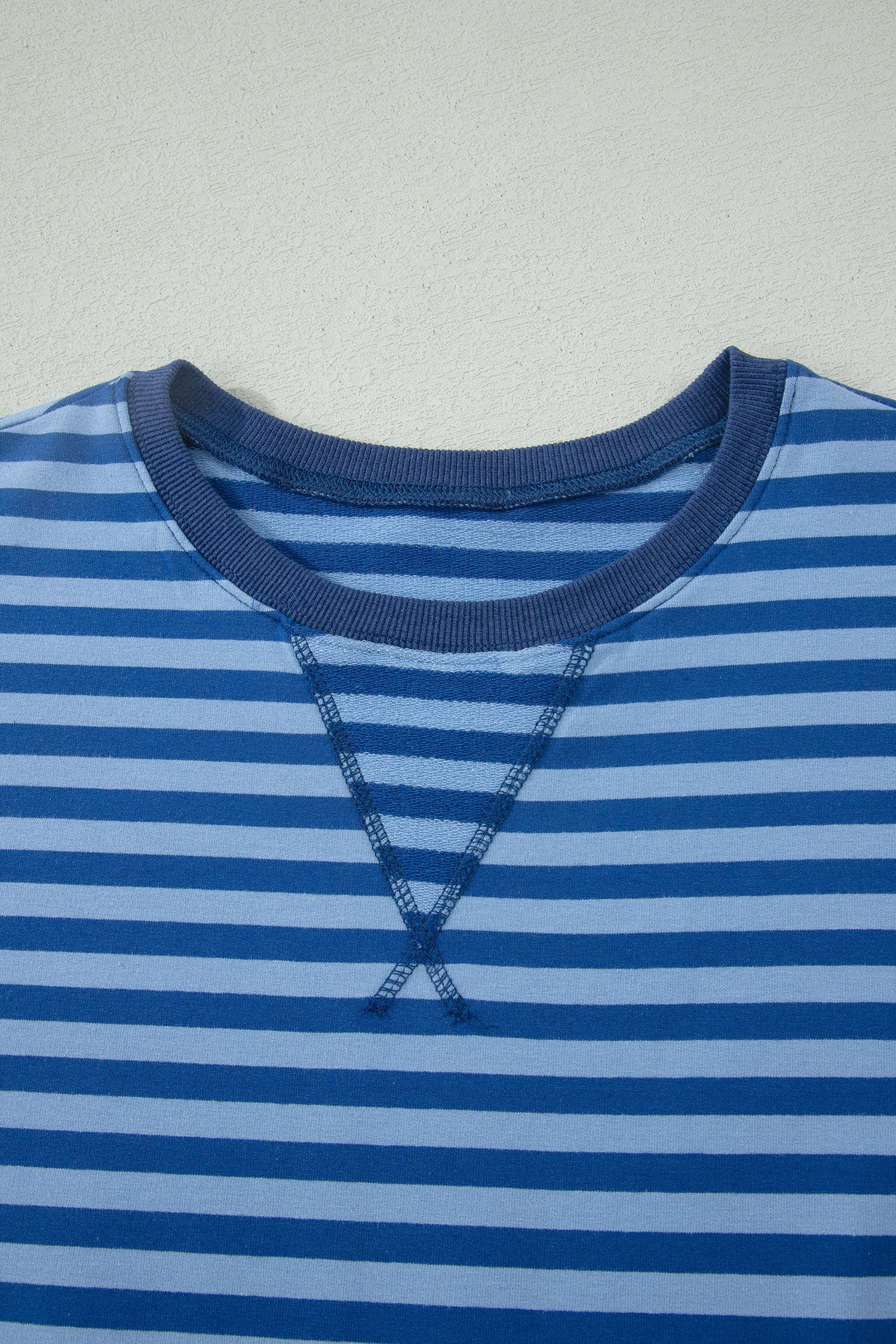 66Plus Striped Short Sleeve Top and Shorts Lounge Set (S-4X)