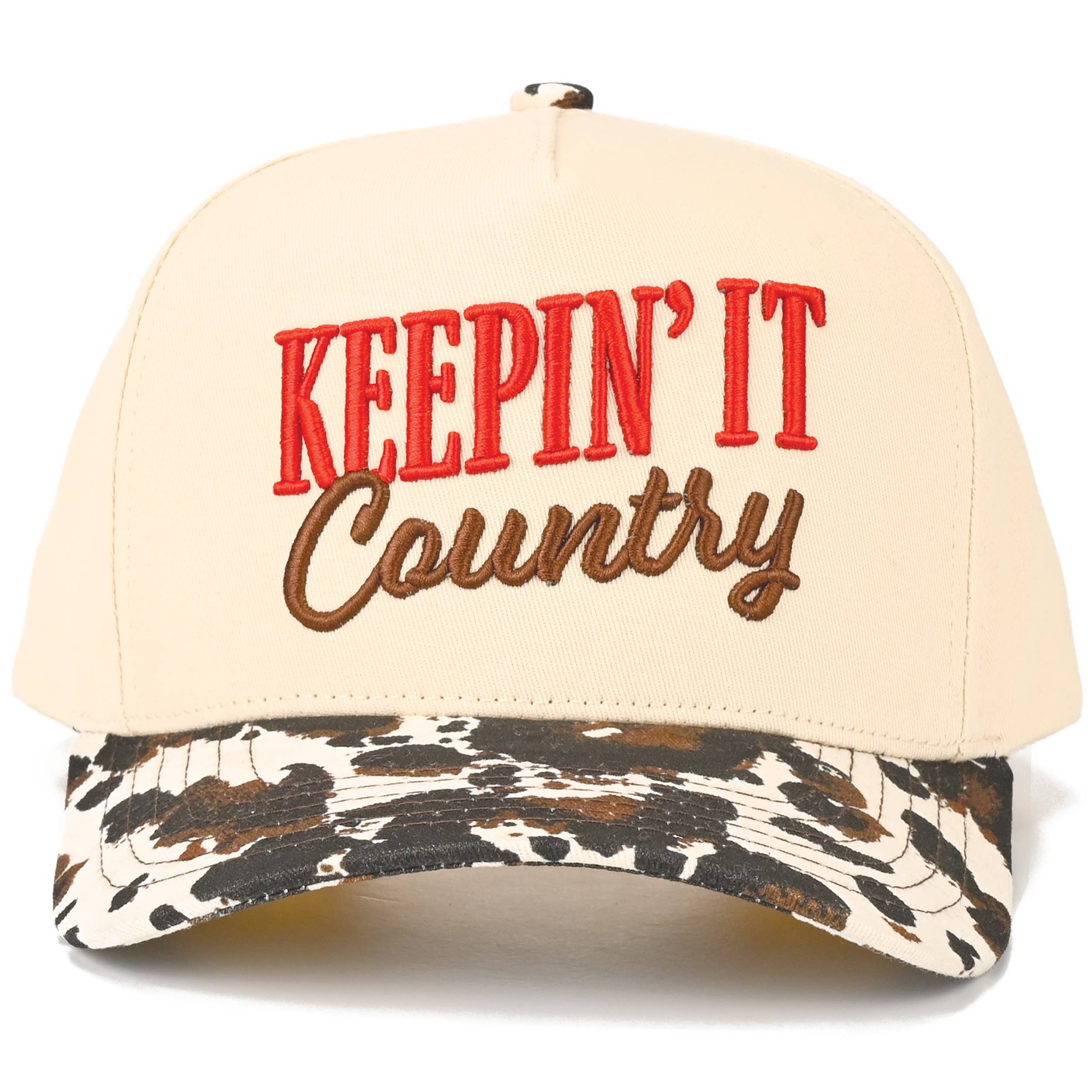 C.C KEEPIN' IT COUNTRY Letter Two Tone Trucker Hat