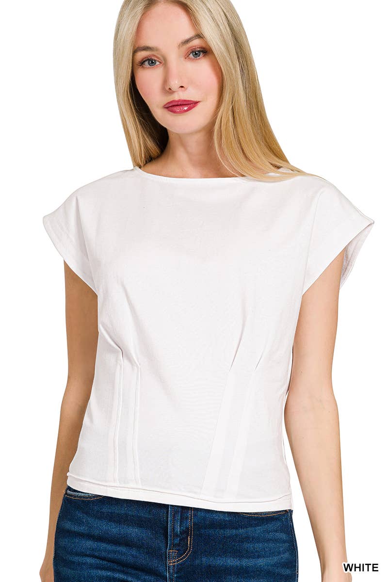 Gathered Waist Top - Zenana