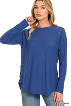 Cotton Slub Jersey Long Sleeve Tee Shirts