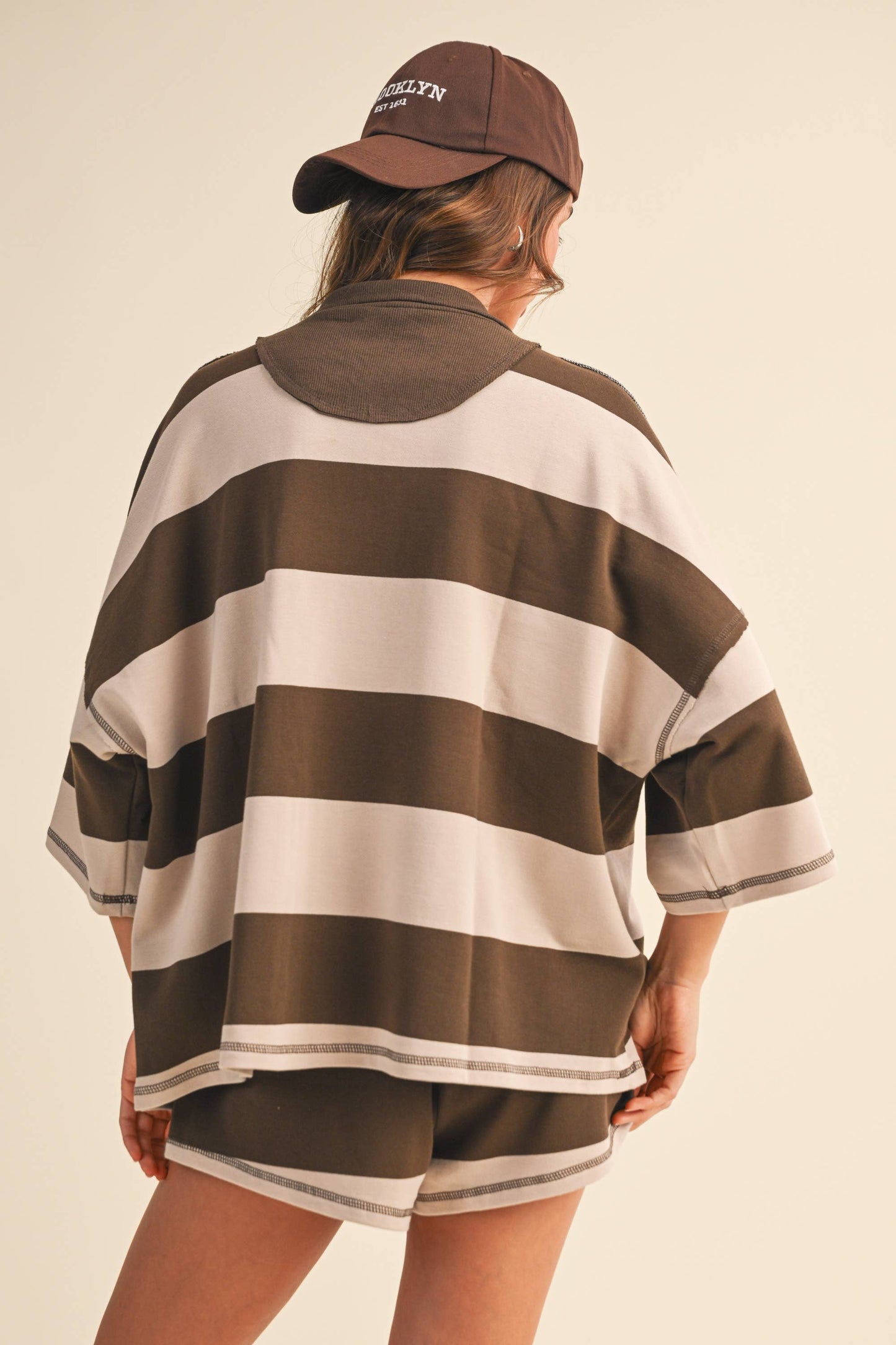 Espresso Stripe Oversized Set