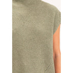 Sleeveless High Neck Sweater