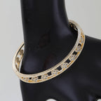 Multi Bejeweled Open Clover Bracelet