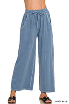 French Terry Wide Leg Pigment Dye & Enzyme Wash Pants