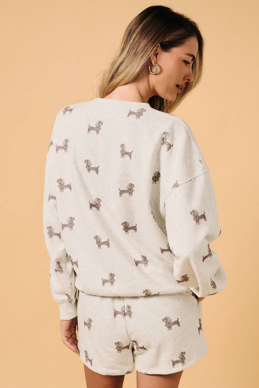 Weenie Dog All Over Print Crew Neck Sweatshirt