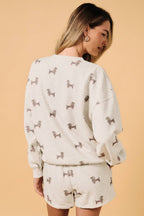 Weenie Dog All Over Print Crew Neck Sweatshirt