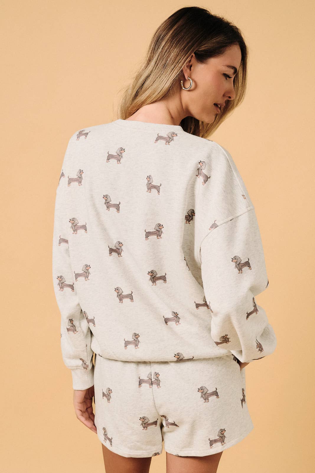 Weenie Dog All Over Print Crew Neck Sweatshirt