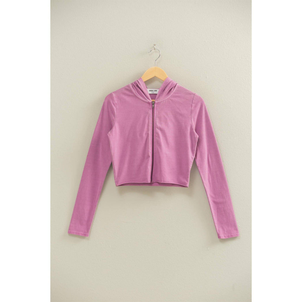 Zip Up Cropped Hoodie