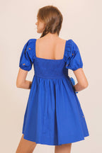 Game Day Puff Sleeve Babydoll Football Dress