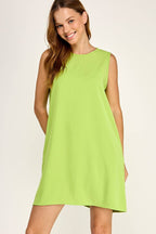 Solid Shift Dress