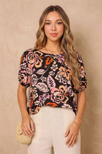 Coastal Bloom Printed Blouse