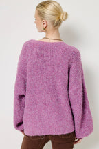 Balloon Sleeve Knit Cardigan