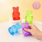 12PCS - Gummy Bear Squeeze Squishy Stress Relief Toy
