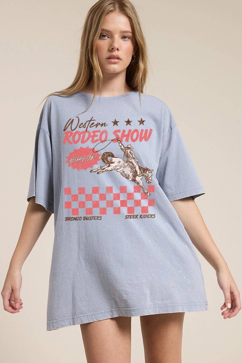 Western Rodeo Show Graphic Boyfriend Tee