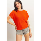 Front Pocket Lightweight Sweater Top