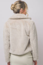 Cropped Faux Fur Jacket
