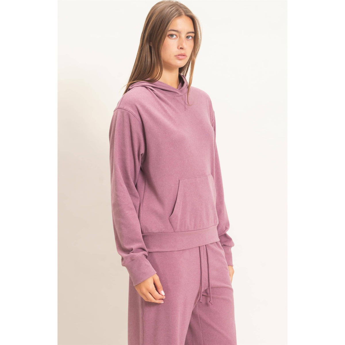 Long Sleeve Hoodie With Kangaroo Pocket