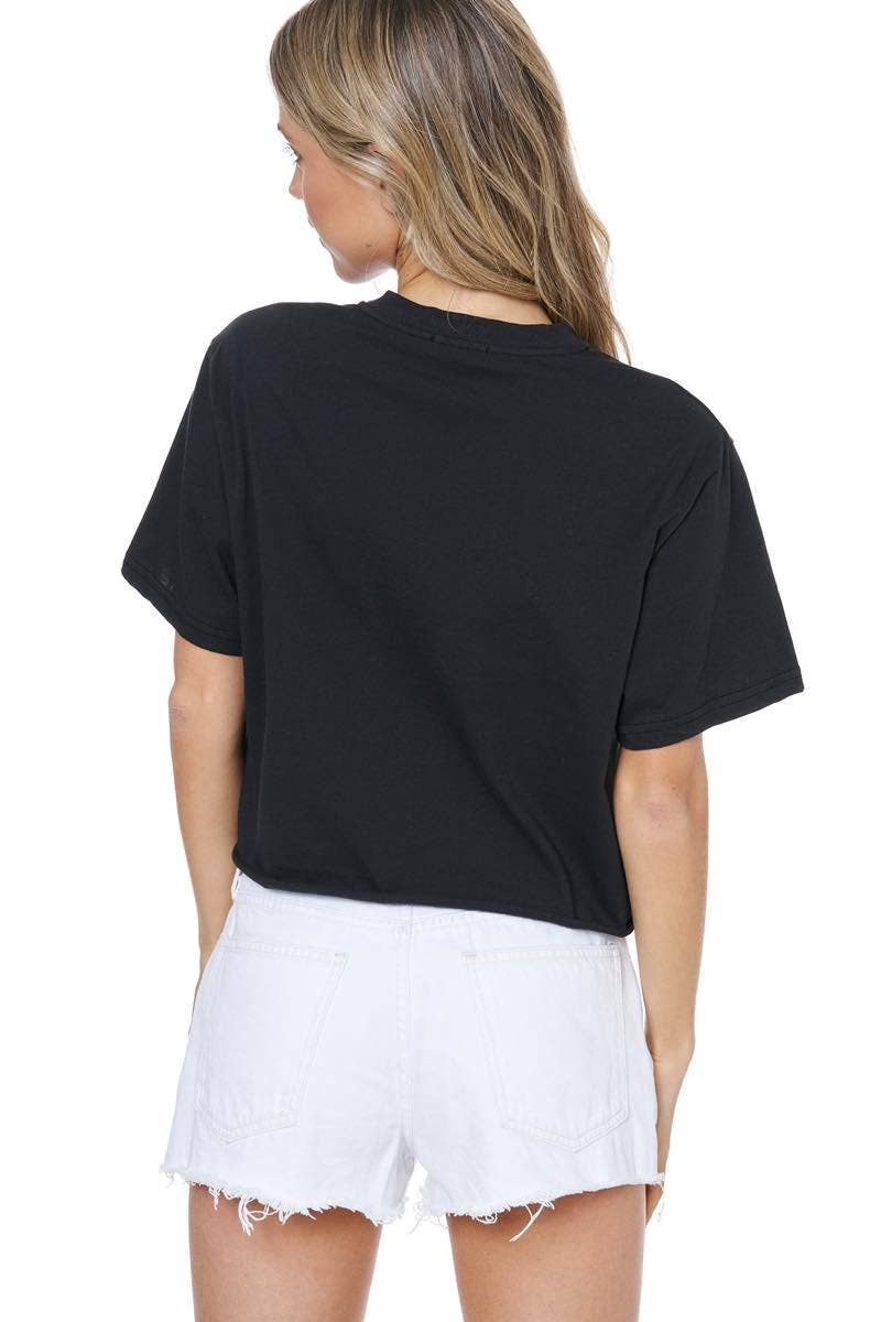 Cowboy Essentials Graphic S/S Faux Cropped Tee