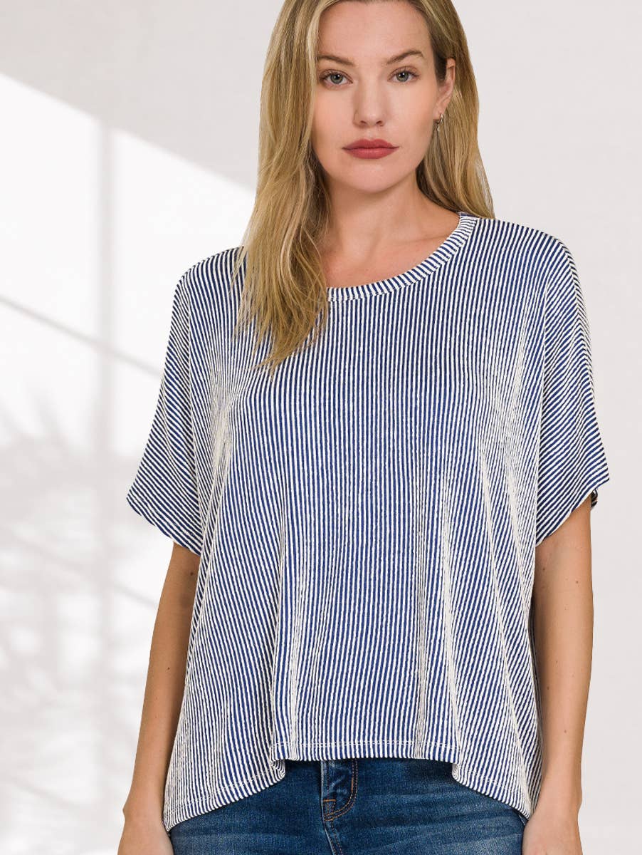 Corded Oversized Top