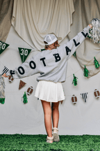 Game Day Football Lt Gray Sweatshirt