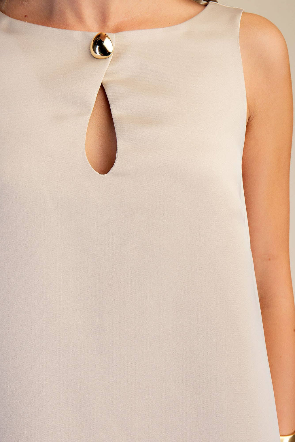 Round Neck Shift Mini Dress