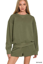 Fleece Sweatshirts & Shorts Set