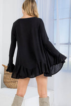 SW275 - Waffle Knit Flare Top