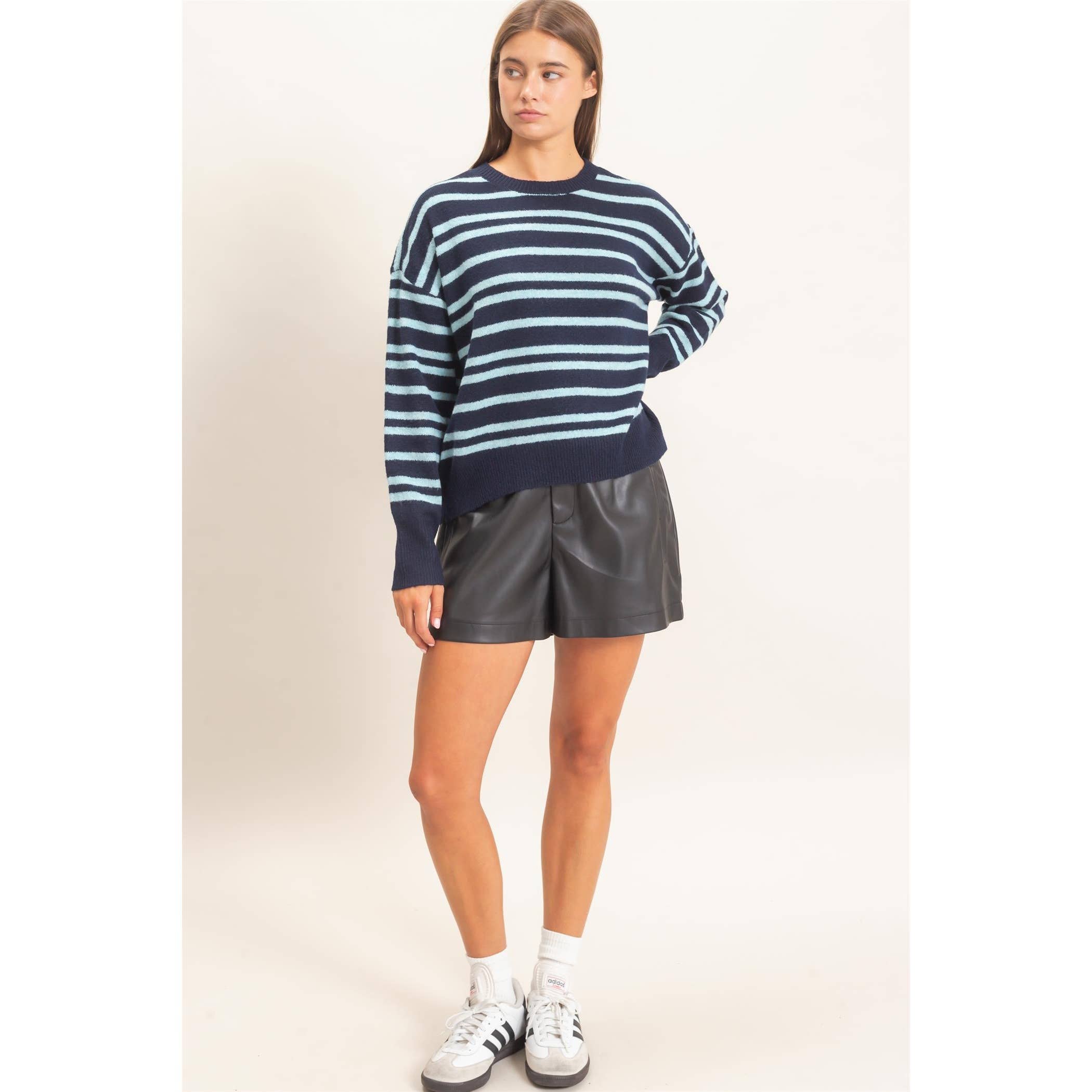 Striped Crew Neck Sweater