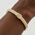Bejeweled Buckle Belt Cuff Bracelet