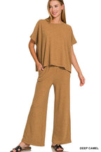 Cotton Slub Top And Pants Set
