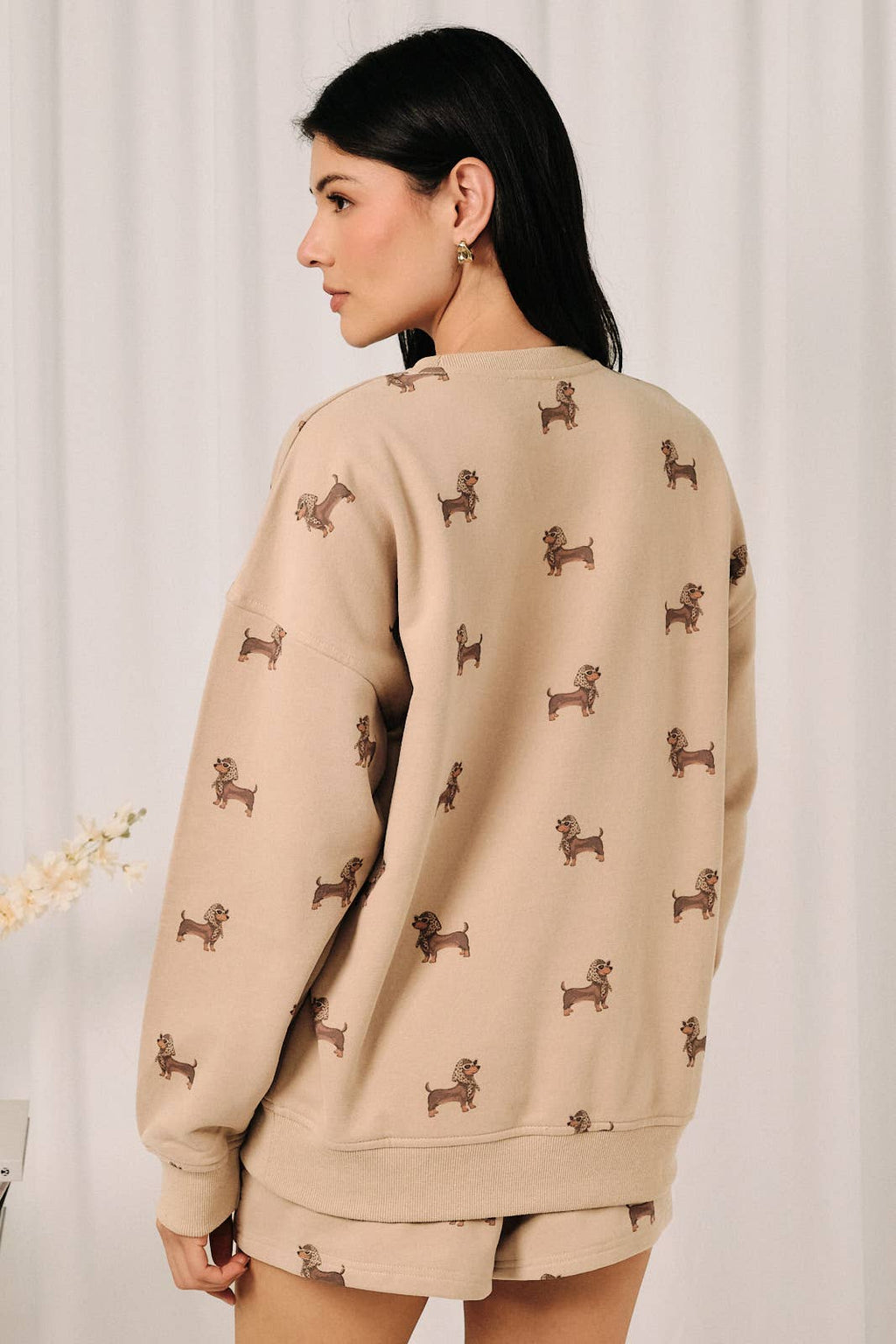 Weenie Dog All Over Print Crew Neck Sweatshirt