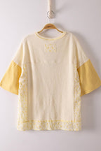 NT12633-Oversized Mixed Media Knit Top