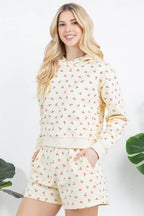 Cherry Print Sweat and Short Set