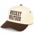 C.C WHISKEY WEATHER Embroidered Letter Two Tone Trucker Hat