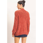 Patch Pocket Chenille Cardigan