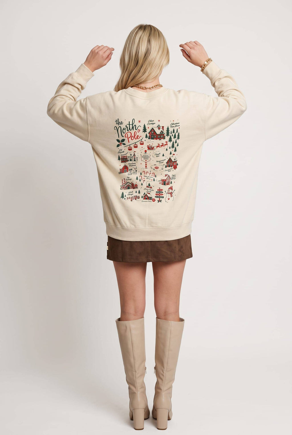 Take Me To The North Pole Ivory Sweatshirt
