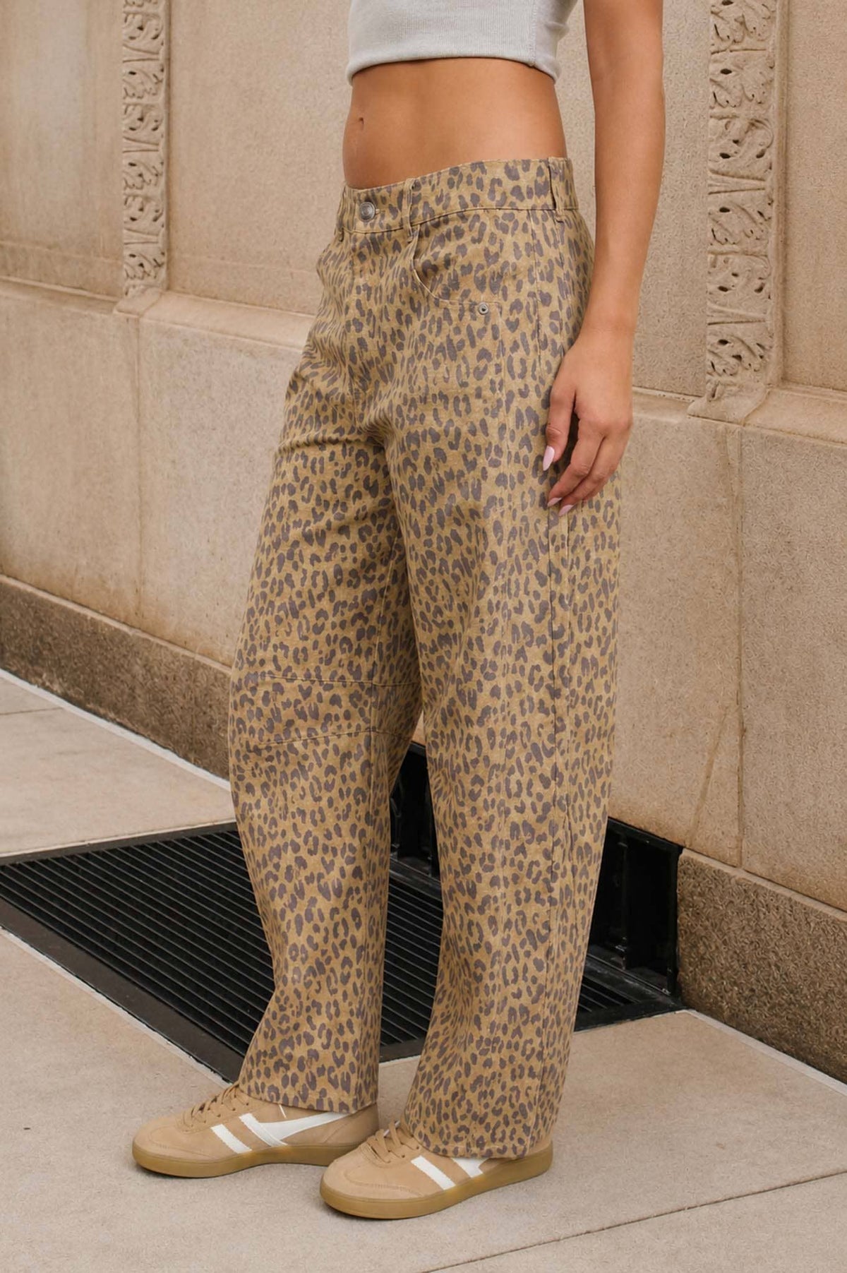 LEOPARD PRINT JEANS